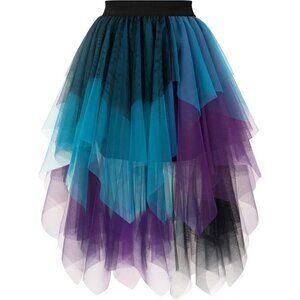 Tulle Multi Skirts for Women High Waist Elastic Midi Skirt Mesh Tutu Skirts